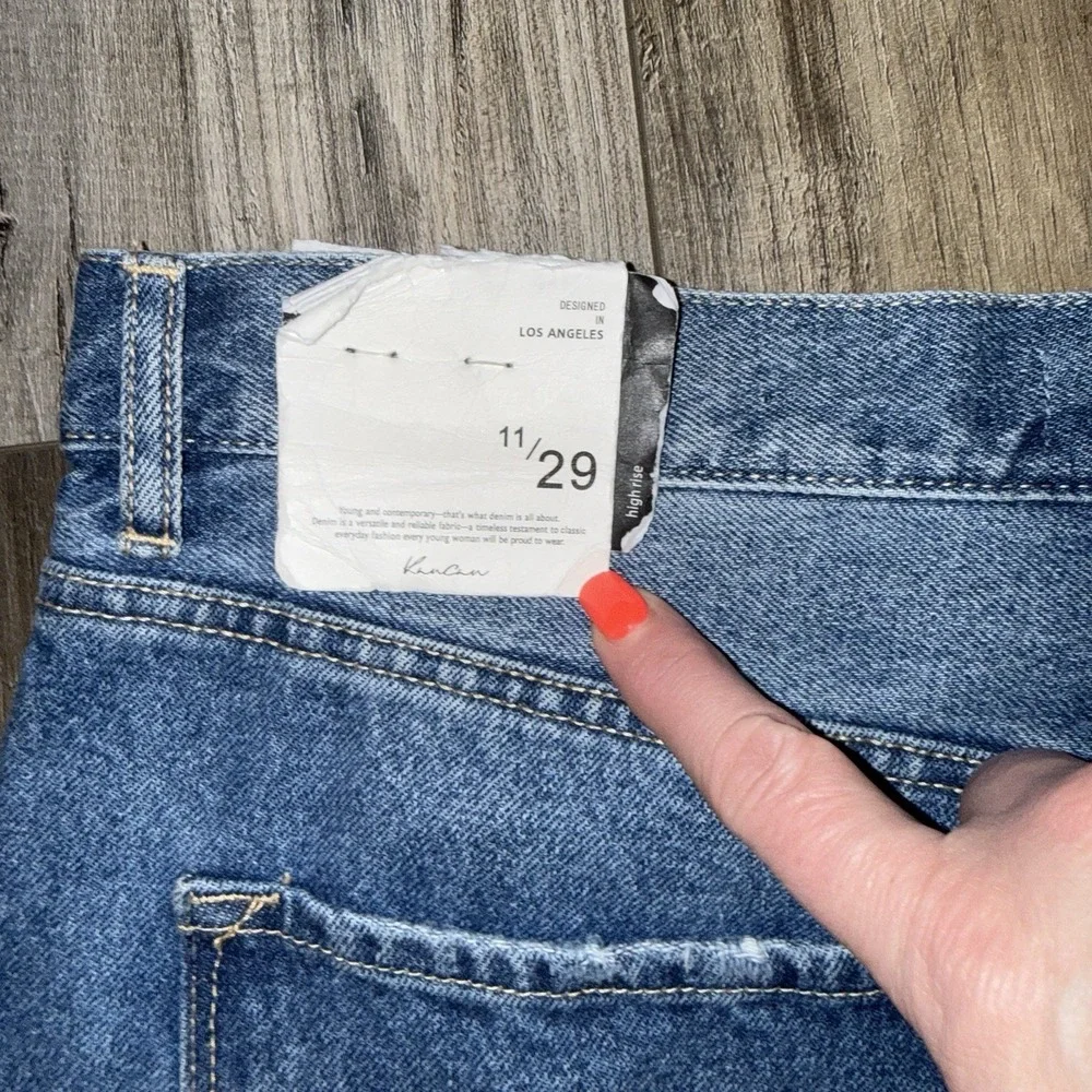 KanCan Los Angeles Camo Patches Distressed Jeans Size 11/29 NEW